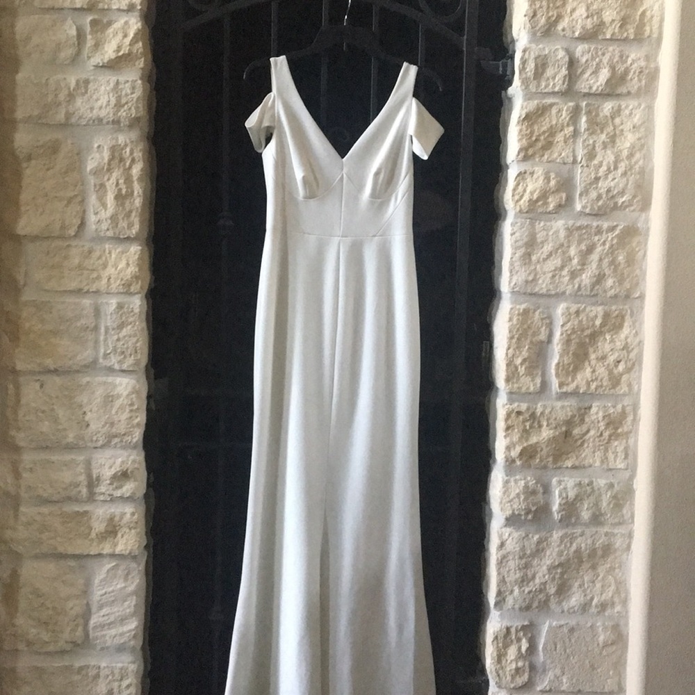 Calvin Klein cold shoulder white dress